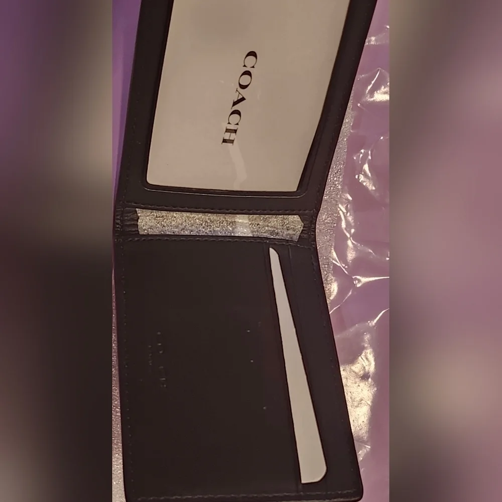 Coach Compact Billfold Wallet In Signature Canvas